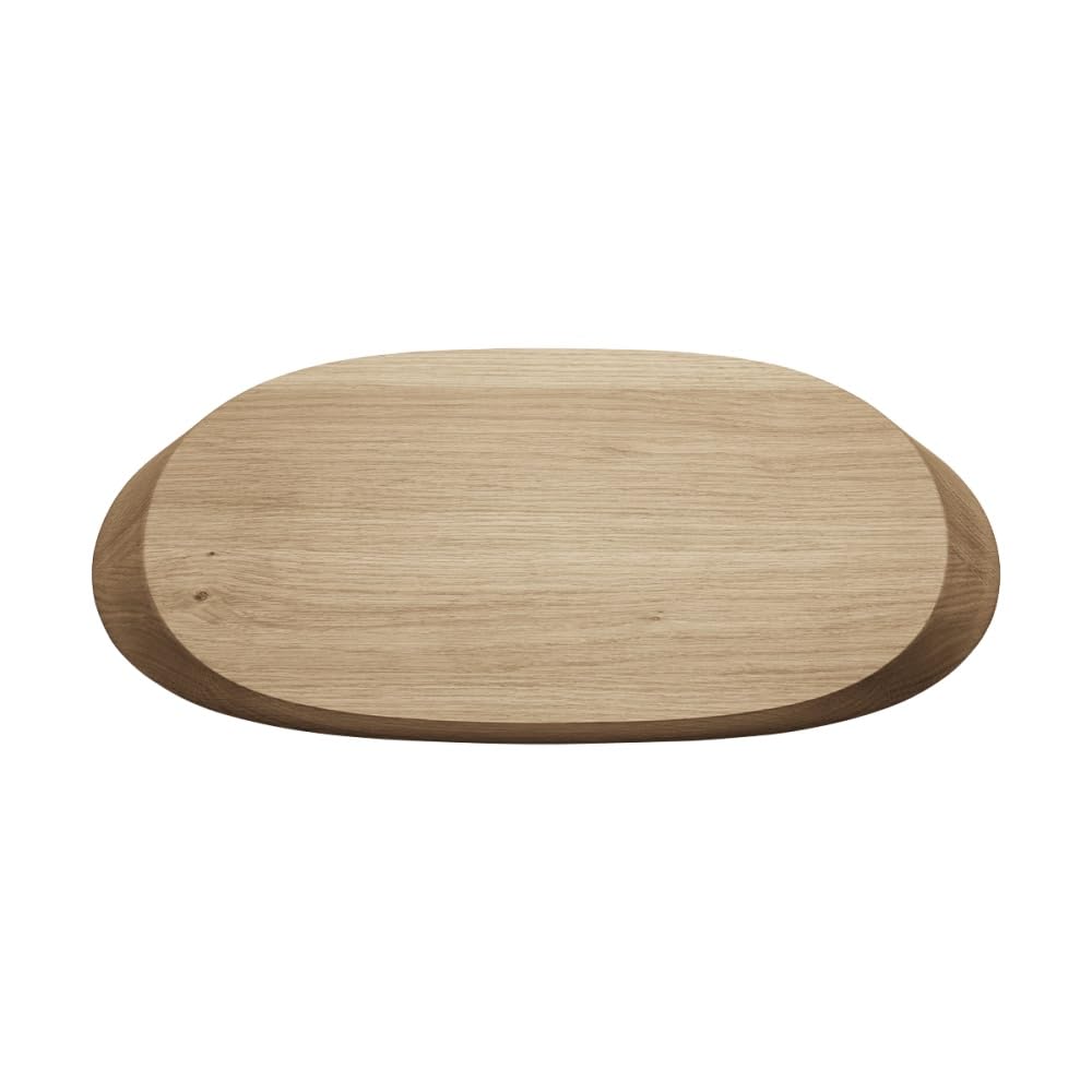 Georg Jensen Deska do serwowania Alfredo, taca do krojenia z litego drewna dębowego, zaprojektowana przez Häberli Alfredo, elegancki talerz do dzielenia się jedzeniem, duża