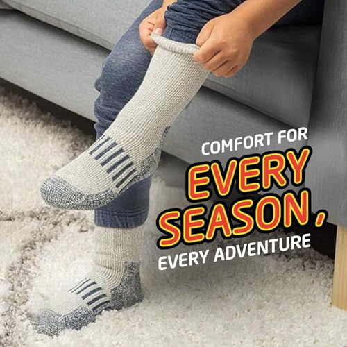 HOT FEET Meias infantis confortáveis de mistura de lã – Meias de inverno para meninos/meninas – Paco