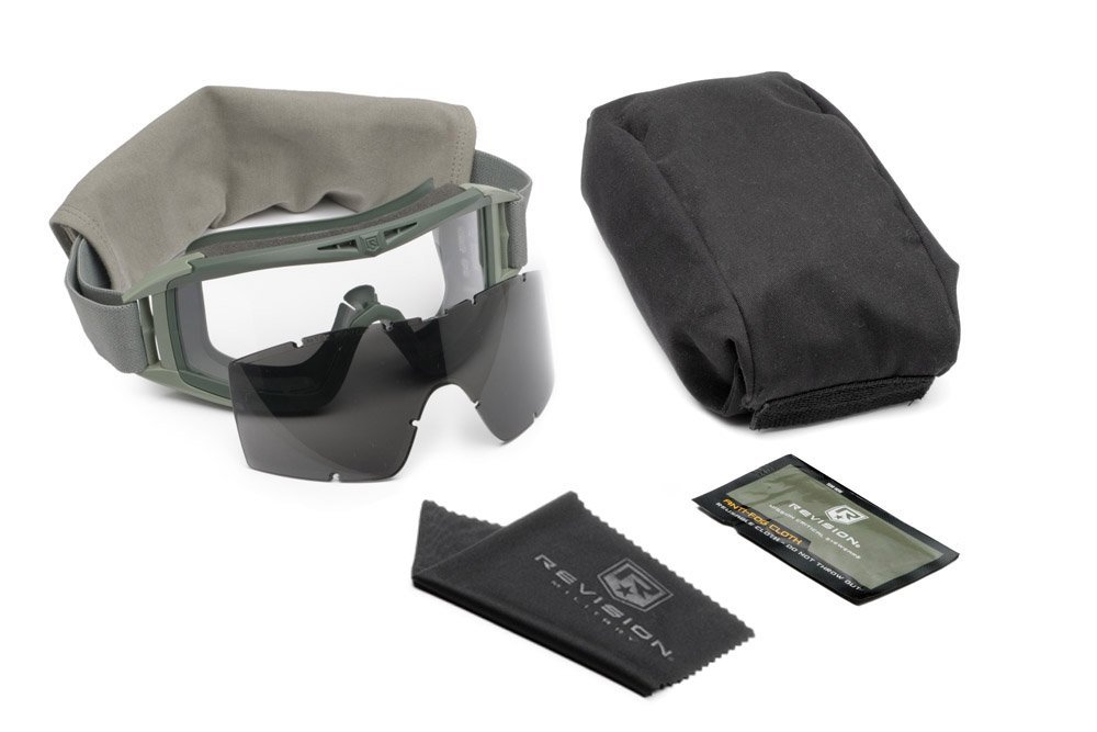Revision Desert Locust Fan Goggles, Green - Essential Kit w/ 2 Lenses 4-0309-0250
