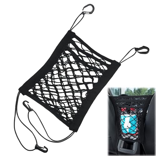 unillea Filet de Rangement pour Siège Arrière Voiture, 3 Couches, Organiseur Élastique avec Poches, Filet de Protection pour Enfants et Animaux, Rangement Pratique et Sécurisé
