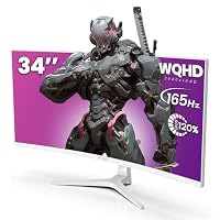 CRUA 34" UWQHD 165Hz White Curved Gaming Monitor CRUA 34" UWQHD 165Hz White Curved Gaming Monitor