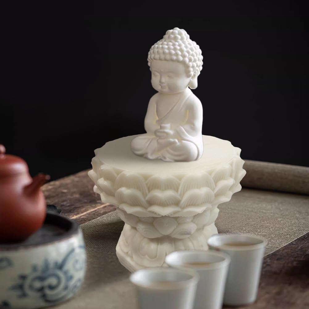 Amazon｜YUYAKESHI 仏像用 丸型 蓮華型 ココヤシの果実 台 供物 台座