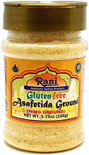 Rani Asafetida (Hing) Ground 3.75oz (106g) Gluten Free ~ All Natural | Salt Free | Vegan | NON-GMO | Asafoetida Indian Spice | Best for Onion Garlic Substitute Rani Asafetida (Hing) Ground 3.75oz (106g) Gluten Free ~ All Natural | Salt Free | Vegan | NON-GMO | Asafoetida Indian Spice | Best for Onion Garlic Substitute
