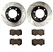 Atmansta QPD10046 Front Brake kit with Drilled/Slotted Rotors and Ceramic Brake pads for Toyota 4Runner FJ Cruiser Tacoma