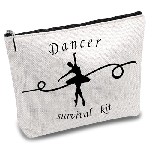 CREATCABIN Borsa per Trucco Ballerina Borsa per Cosmetici In Tela Astuccio Multiuso per Penne con Cerniera Borsa Da Viaggio per Articoli Da Toeletta Custodia Astuccio Kit di Sopravvivenza 25x18cm