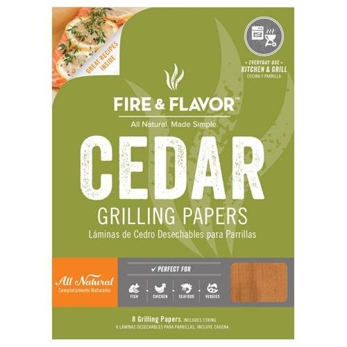 Cedar Grilling Papers - Fire & Flavor (2 pack)