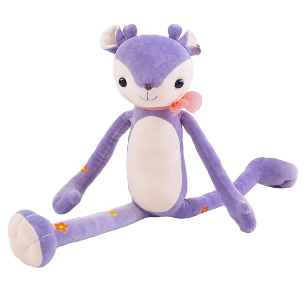 Amazon シカ ぬいぐるみ おもちゃ お人形 しか おしゃれぶり かわいい顔 Love ビッグ インテリア 寝そべり 彼氏 彼女へ ギフト 誕生日プレゼント パープル ８０ｃｍ ぬいぐるみ おもちゃ