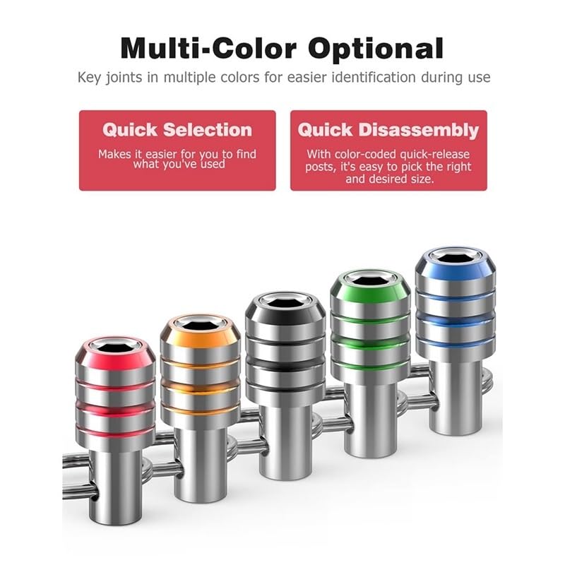 Bit Holder Keychain - 5Pcs 1/4" Hex Shank Impact Drill Bit Quick Change Adapter for Screwdrivers