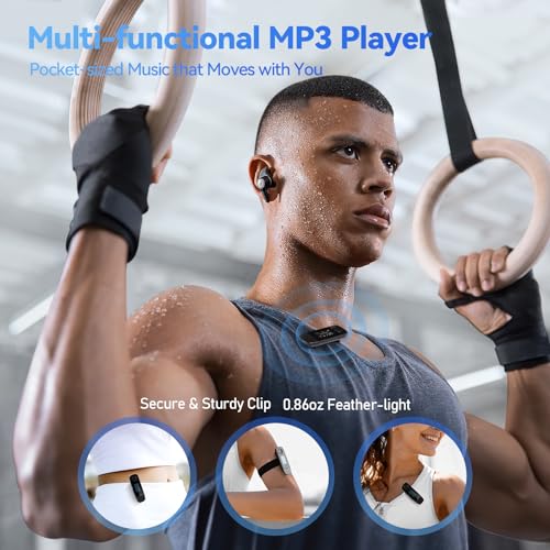 Image of 64GB USB MP3 Player with Bluetooth, AGPTEK U5PL 2 in 1 Type-C & USB Music Player with Clip, FM Radio, Recording, Support Mobile Phone Connection | with FM Radio, Recording, Support Mobile Phone Connection(Gray)