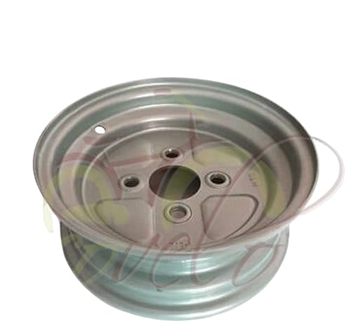 Ecovelò Cgatfi11 Cerchio 10" Attacco F I A T (58X98 Mm) Per Ruote Carrello Rimorchio Appendice Con Gomme Da 4.00/4.50-10