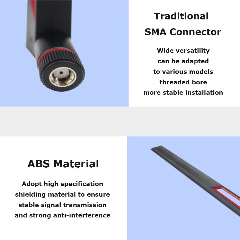 Antenna WiFi Dual Band 18dBi - 2 Pezzi, Per Router E Schede Di Rete, Colore Bianco