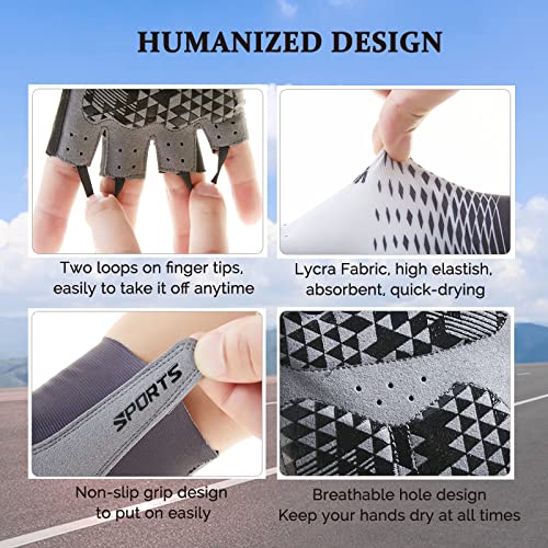 Crazy Shark Cycling Gloves Bike Gloves, Anti-Slip Breathable Fingerless Gloves Half-Finger Gloves For Cycling Camping Hiking Fishing Gym Outdoor Sports Gloves #TOP5