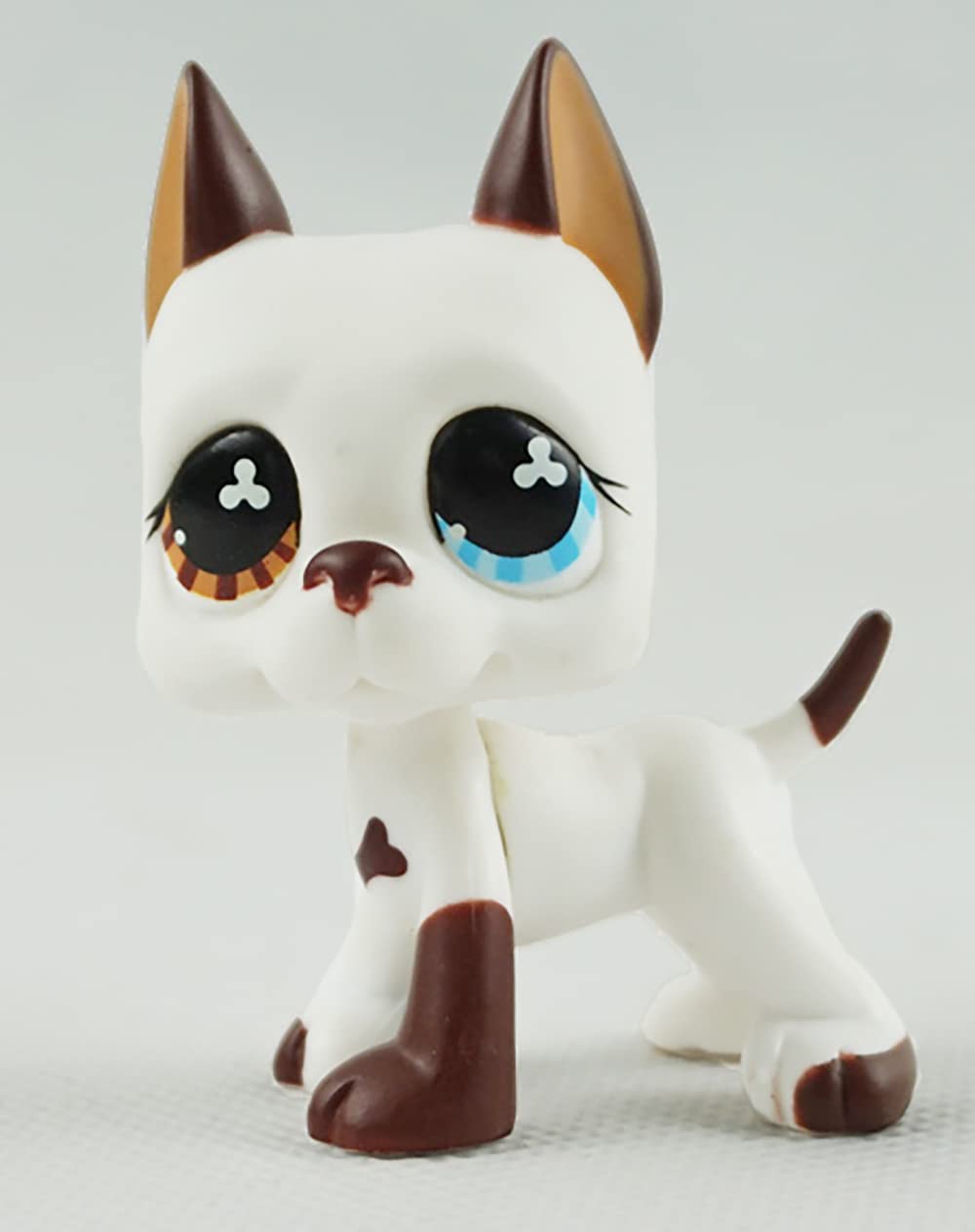 Mini pet Shop. Rare Pupils (Blue and Brown Plum-Shaped Pupils) LPS Great Dane #557.