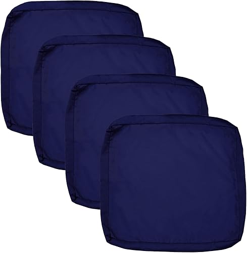 Oslimea Fundas de cojín de repuesto para exteriores, 24 x 22 pulgadas, impermeables, para muebles de patio, paquete de 4 fundas extraíbles para