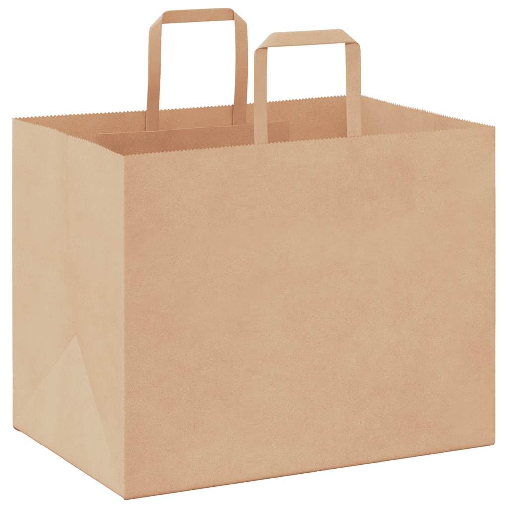 MBDRKVGF Sacchetti di carta, 250 pezzi, marrone, 32 x 22 x 24 cm, con