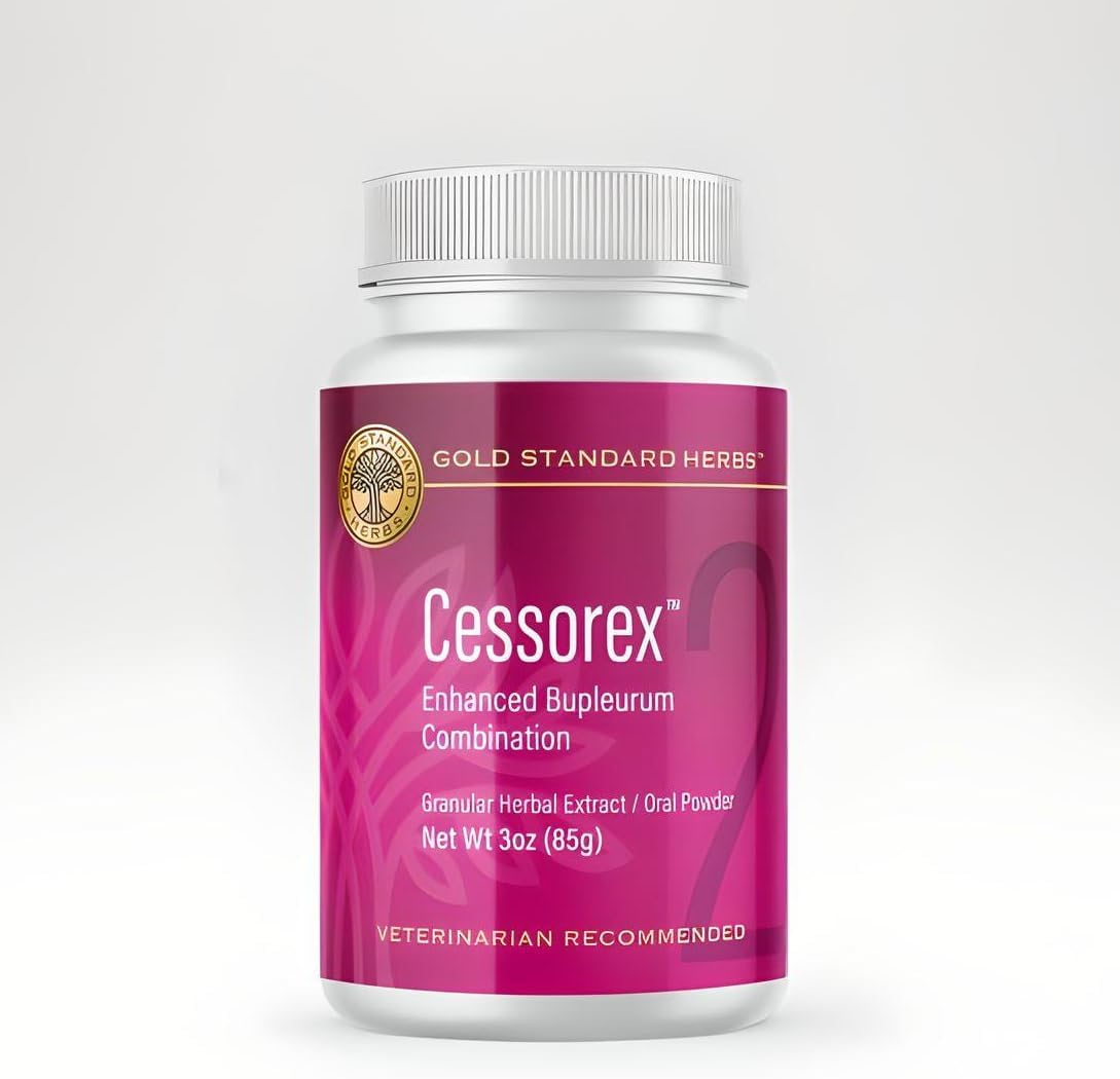 Cessorex Allergy Relief and Skin Immune Function Support for Dogs by Gold Standard Herbs, All Natural Bupleurum Combination, 85 gram powder, White