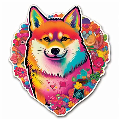 Image of Yoonek Graphics Shiba Inu Dog Vinyl Decal Sticker for Car, Laptop, Tumbler, More. #001647