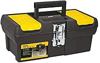 STANLEY Caixa de Ferramentas 12,5 Polegadas, Com Fechos em Metal e Bandeja Organizadora, Capacidade de 50L, Modelo 013013S