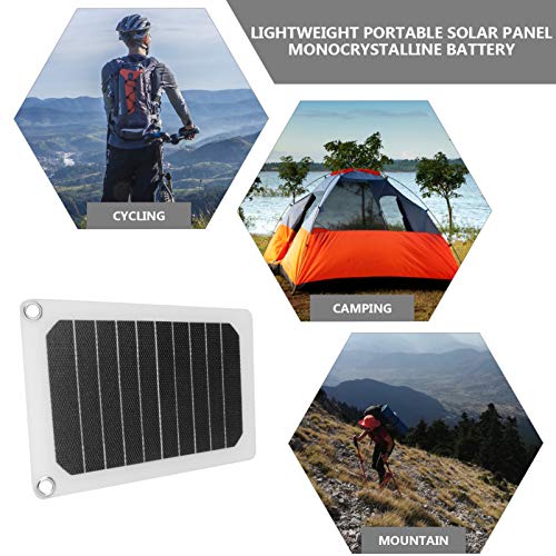 Yardwe 1 Conjunto Carregador de Painel Solar de Silício Monocristalino Portátil Com Fivelas Gerador