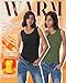 Yearntown 5 Pcs Women's Fleece Lined Tank Tops Thermal Crew Neck Sleeveless Tops Basic Casual Yoga Underwear(Black, Apricot, Coffee, Army Green, White,Small)