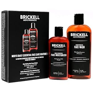 Brickell Men’s Daily Essential Face Care Routine I, Gel Facial Cleanser Wash en Face Moisturizer Lotion, natuurlijk en…