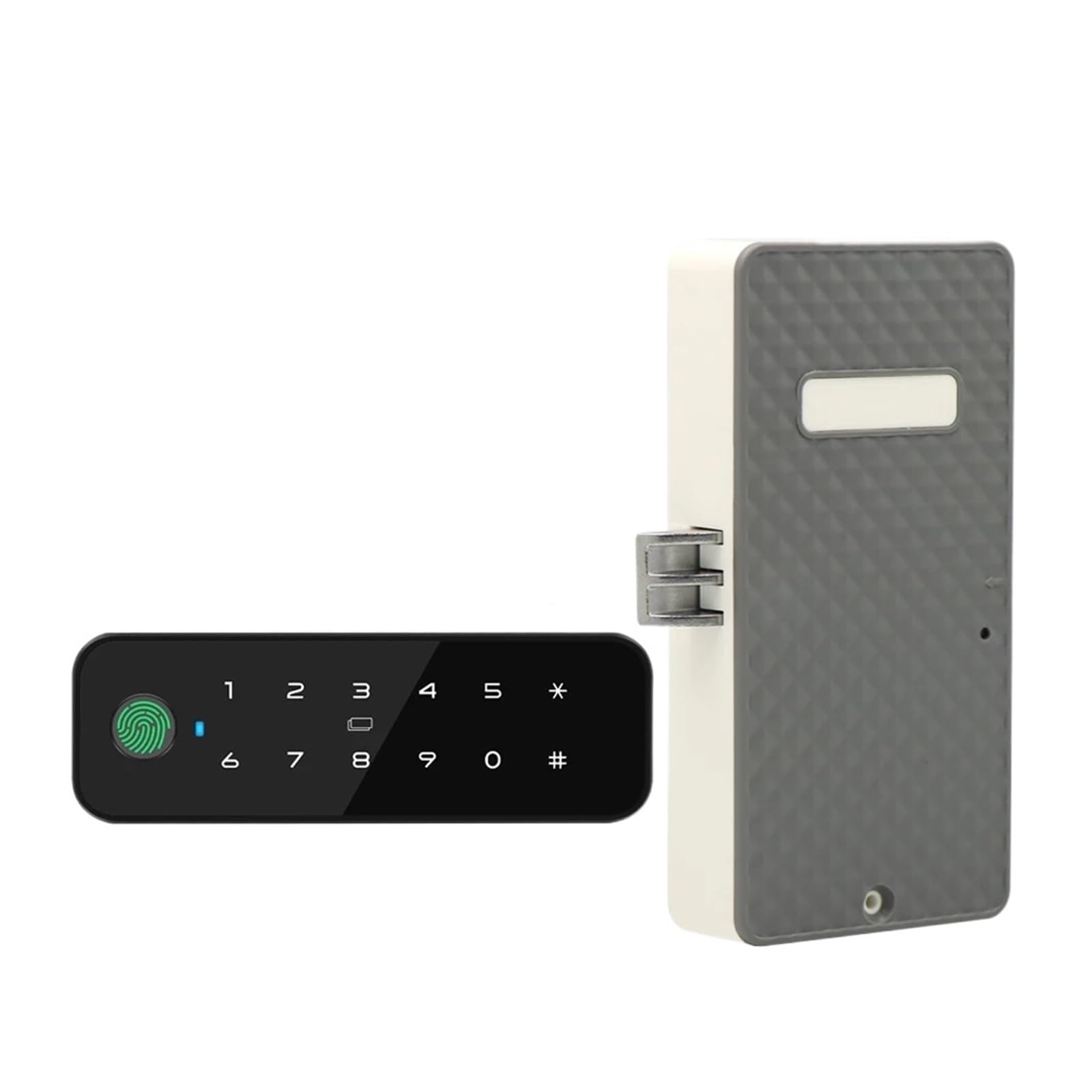 Cerradura de puerta inteligente, Cerradura electrónica de monitoreo remoto Bluetooth con cerradura de huella digital de gabinete de madera inteligente(01)