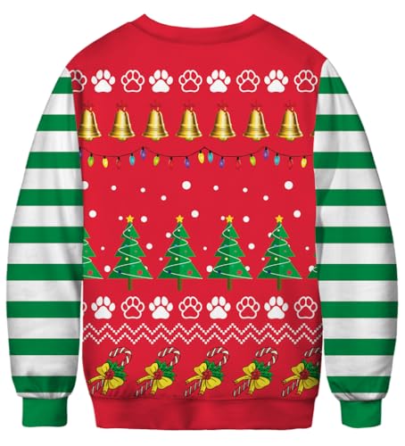 Ainuno Ugly Christmas Sweatshirt for Men Women Funny Holiday Shirt Long Sleeve Tops2