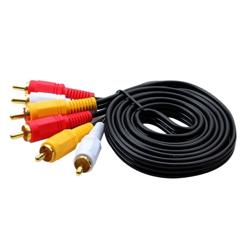 3 R/*C*A to 3 R/*C*A Composite Audio Video AV Cable Cord Male to Male Plug TV DVD Cameras 20m(15m)