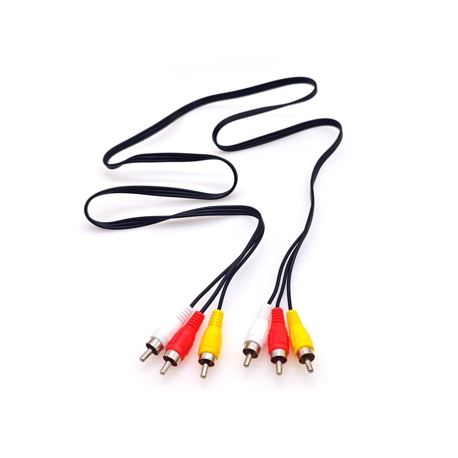 JZK 1,2 m Câble composite AV rouge jaune blanc 3 RCA mâle vers 3 RCA mâle, câble audio vidéo pour connecter un lecteur VHS/vidéo/DVD au téléviseur