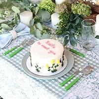 Annova 20-teiliges Edelstahl-Besteck-Set – farbige Griffe – 4 x Menuegabeln, 4 x Salatgabeln, 4 x Menümesser, 4 x Esslöffel, 4 x Teelöffel – Service für 4 (Grün, 20 Stück) – Ansicht 4
