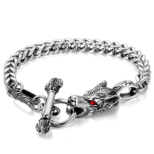 Flongo Bracciale Punk Catena Moto: Braccialetto da...