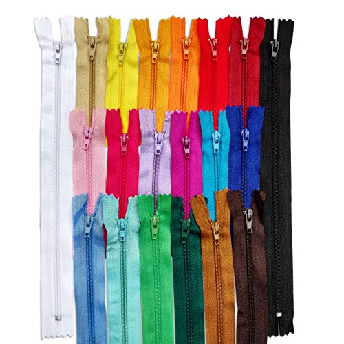 KGS Nylon Zipper for Sewing Crafts, 20 Colours (40 Pieces), 22 Inch / 56 cm - Image 3