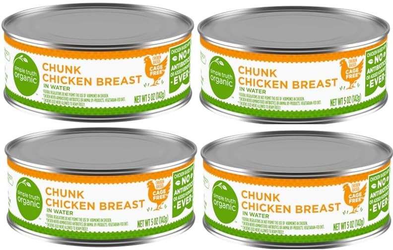 Organic Chunk Chicken Breast in Water (4 Cans, 5 oz. each)