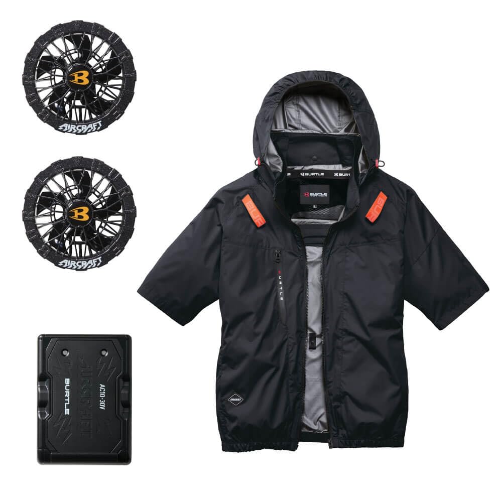 Amazon.co.jp: [BURTLE] [バートル] エアークラフト 半袖ブルゾン +
