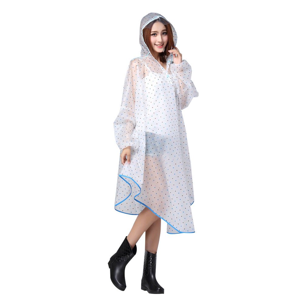 Poncho Imperméable Unisexe IBLUELOVER - Capuche Transparente, Espace Sac à Dos - Pour Moto, Vélo, Randonnée, Camping