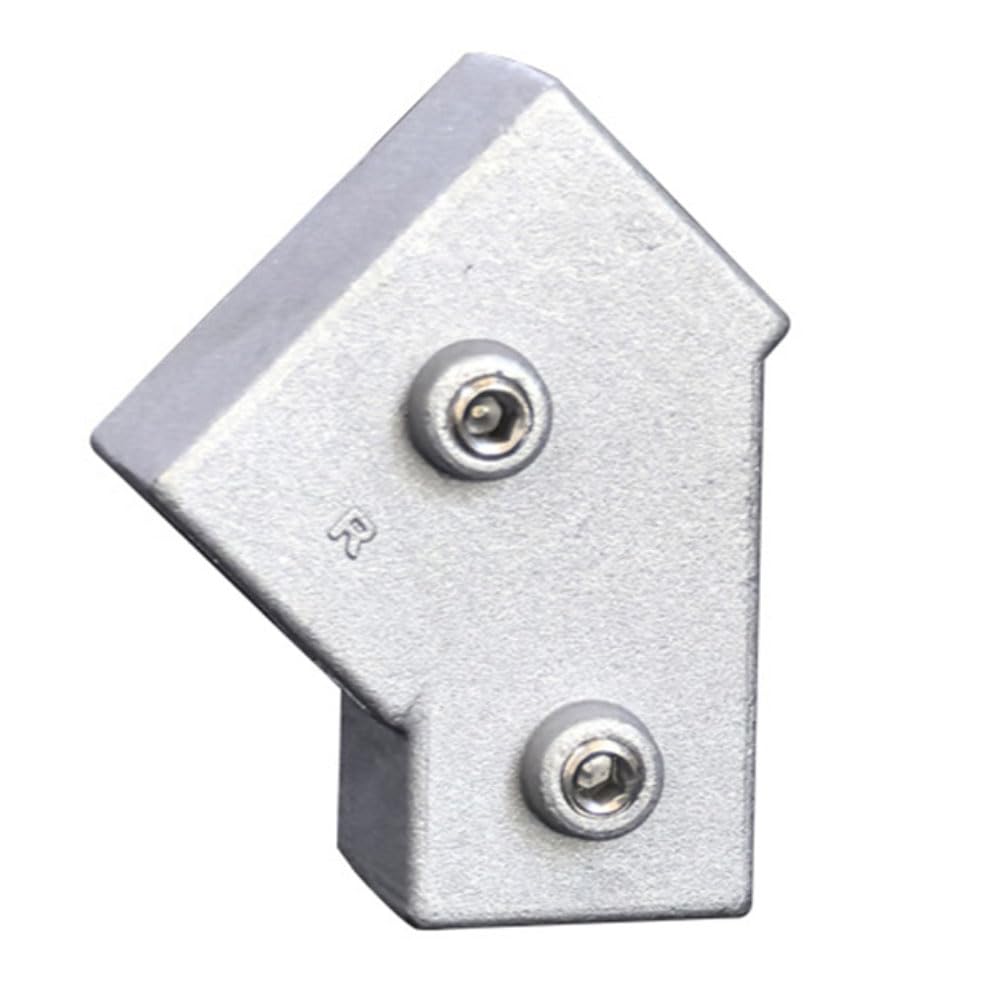 30x30mm Square Tube Connector,Tube Fitting 45 Degree-3-way,Aluminum Alloy,Tube Outer Dia. 30-31mm, Elbow Corner Joint Fence Rail Clamps