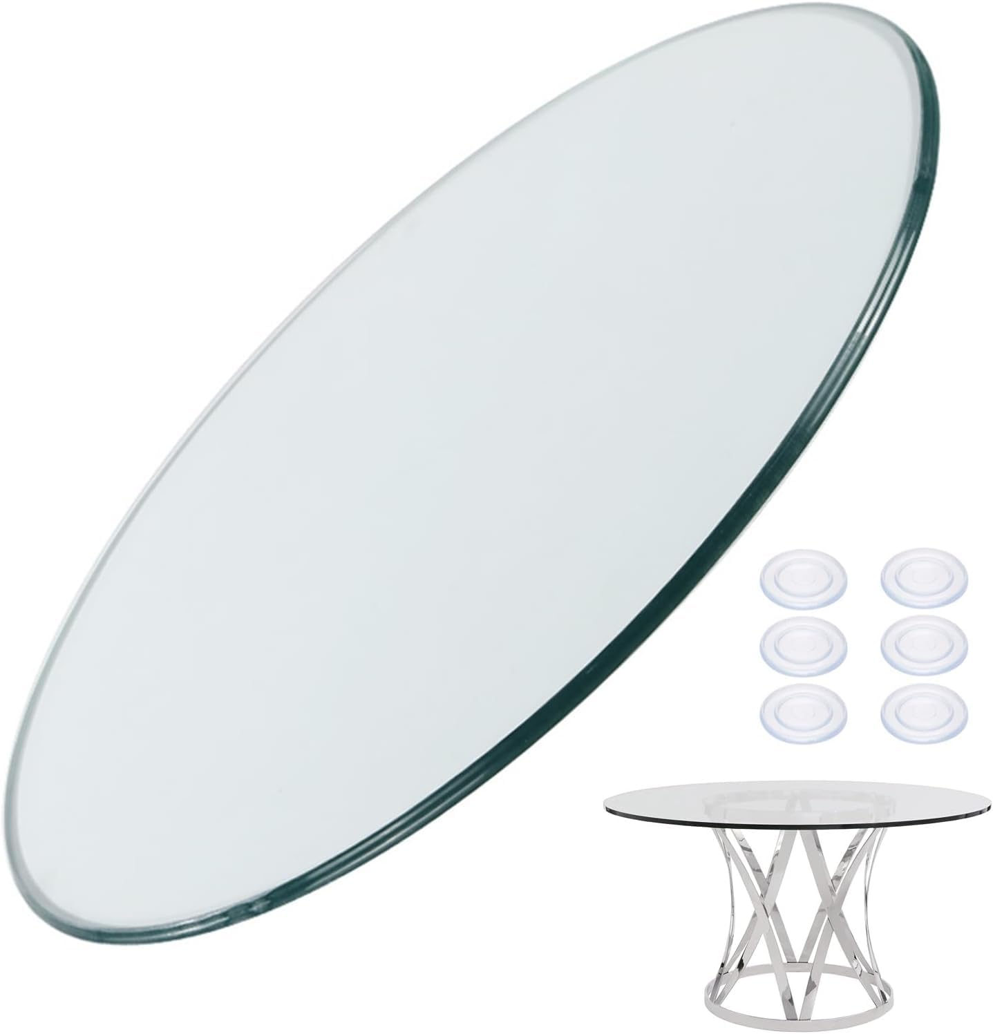 Table ronde en verre trempé pour sublimer votre jardin et terrasse