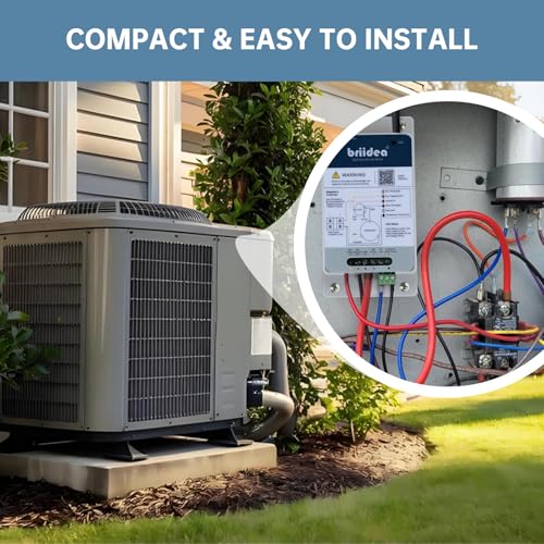 Image of briidea 16-32A AC Soft Start Kit for Home Air Conditioner (4-7 Ton Ton), Reverse Motor Protection, 70% Start-Up Current Reduction, Quiet Operation, Works with Utility & Generator Power
