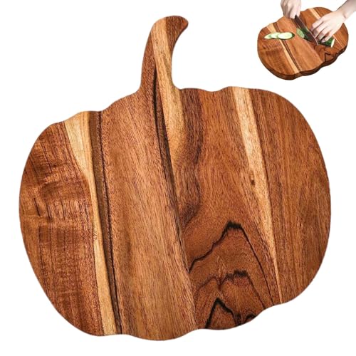 Planche à découper en forme de citrouille en bois de cuisine pour repas Halloween - 2