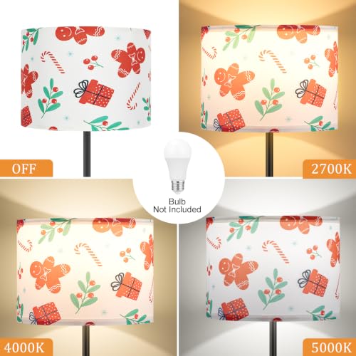 Image of Ambimall 60'' Modern Floor Lamp with Shade, Tall Lamps for Living Room, Bedroom, Office, Dining Room, Christmas Decoration Lampshade(Without Bulb)