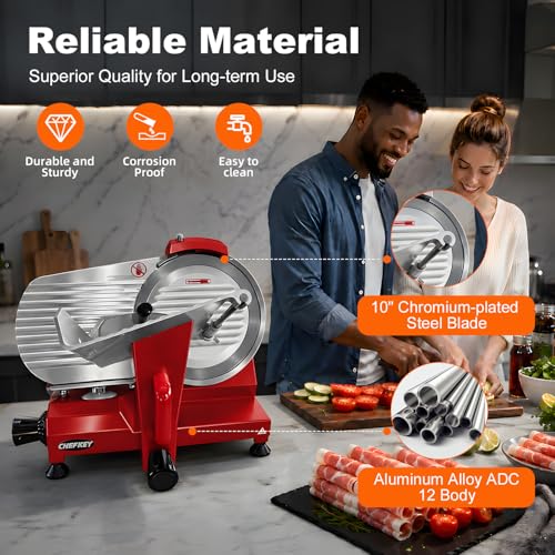 Image of Electric Meat Slicer 10 inch 240W Commercial Deli Food Slicer