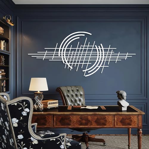 Art mural en métal minimaliste pour habiller un grand mur vide sans surcharger