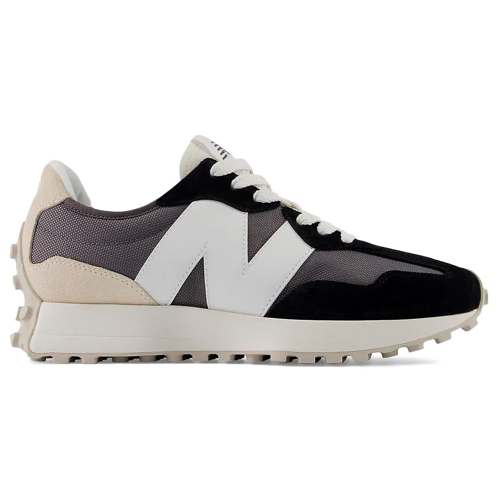 New Balance Men's 327 Sneaker, Black, 6 UK