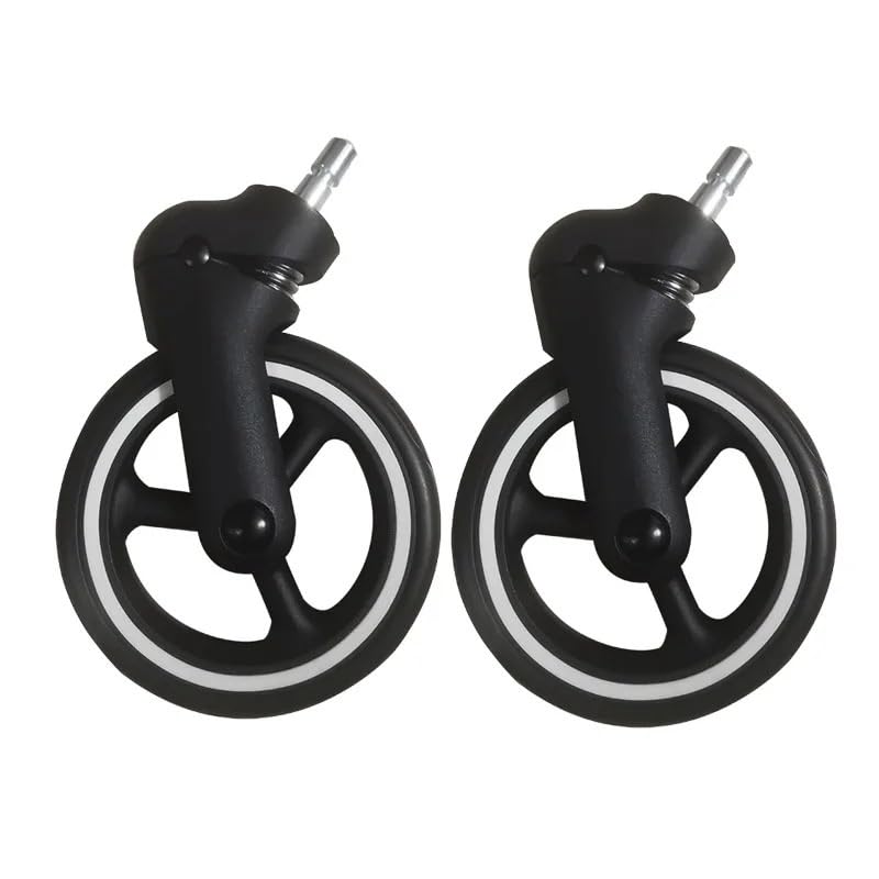 Buggy Wheel for GB Pockit Plus All City Front Or Rear Stroller Wheel with Tire Bearing Axle Direct Replacement Accessories(2 Front)