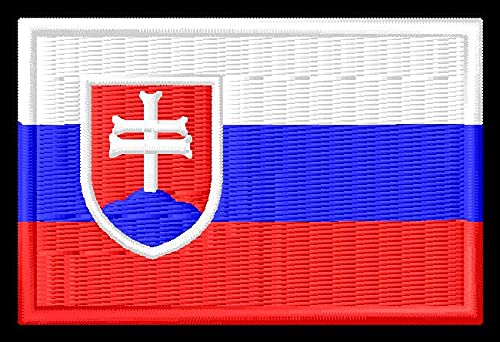 Toppa con bandiera della Slovacchia, toppa ricamata