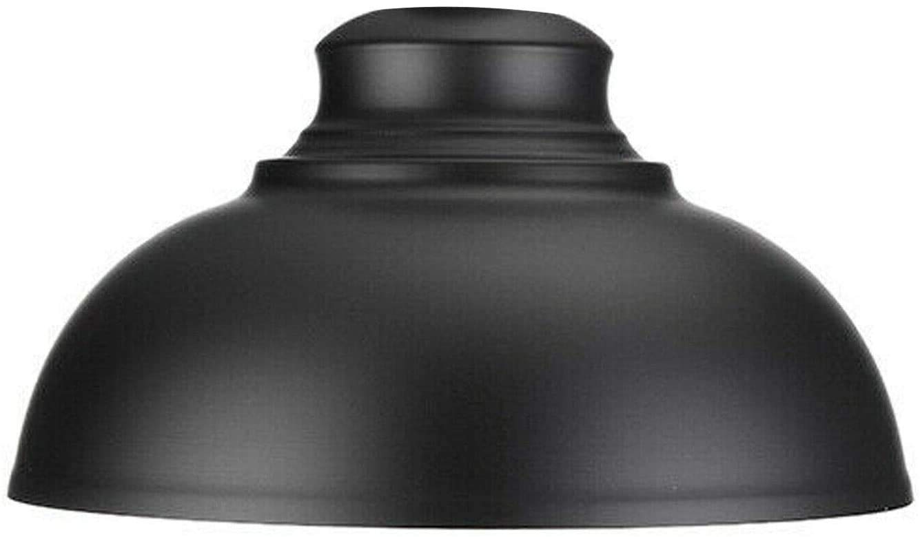 Modern Black Retro Industrial Light Shade Easy Fit 29 cm Lampshade Curvy Shaped Metal Shade Vintage Rustic Light Shade for Kitchen, Living Room Kitchen Lamp Shade Ceiling Lamp Shade โ image 1