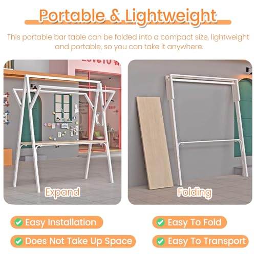 Genérico Carro de Camping Plegable, Carrito portátil para Acampar, Carrito Plegable para Playa, jardín, Picnic al Aire Libre, portátil con toldo, Carrito de Comida Ligero de Hierro de 1,8 m con Rueda