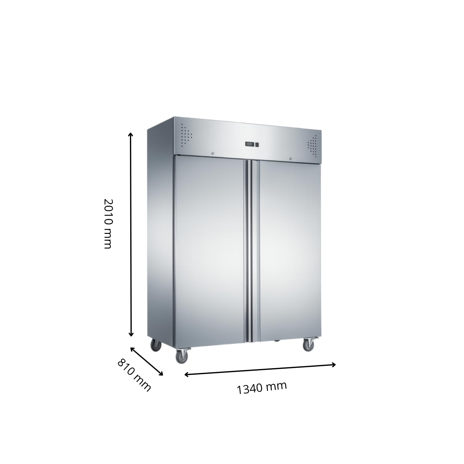 Gabinete Refrigerado Negativo GN 2/1 Inox Doble Puerta - 1200L - Tropicalizado - Congelador Profesional