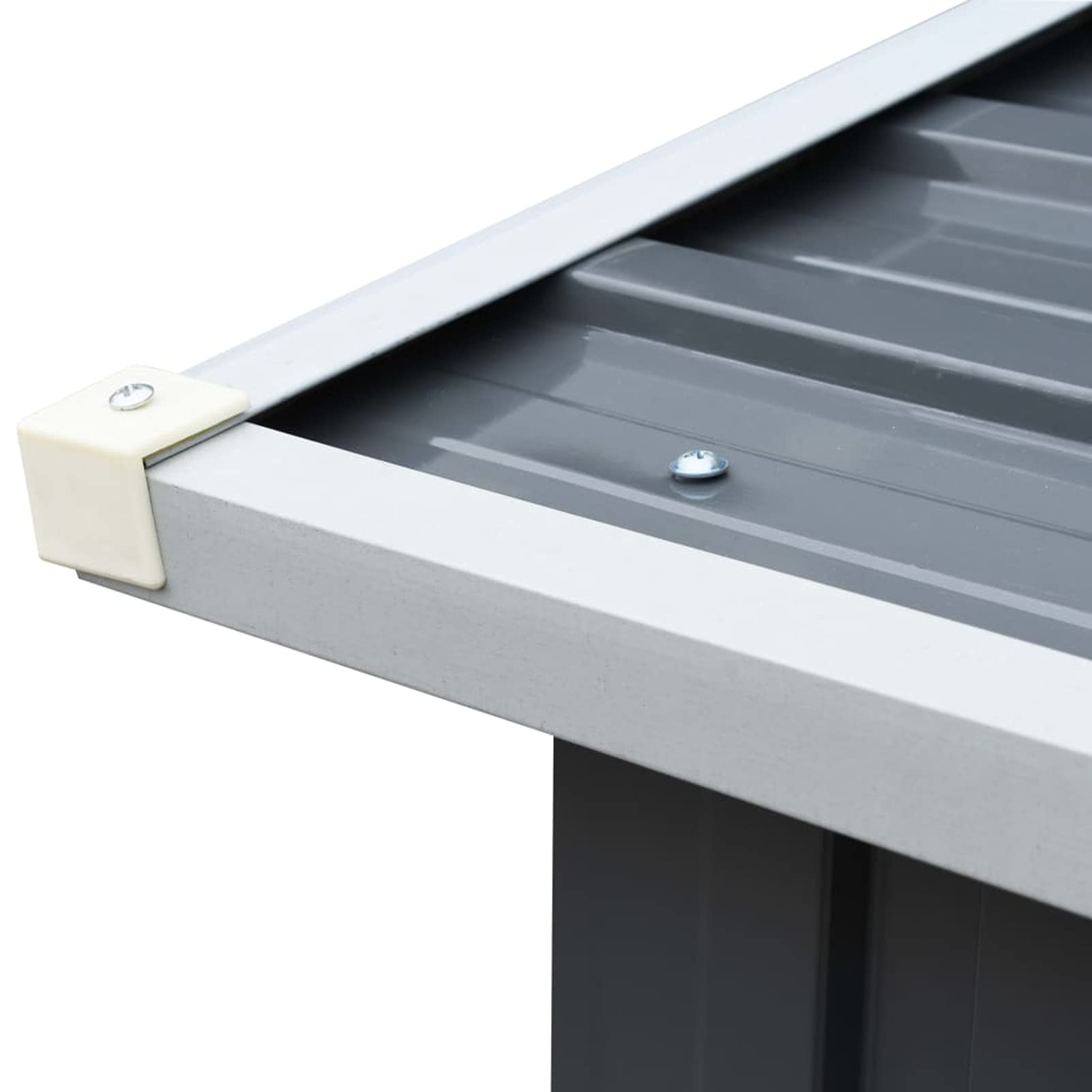 LAPOOH Capannone da Giardino in Acciaio Zincato 172x91x154cm Grigio,Capannone da Giardino,Casetta da Giardino,Casetta Attrezzi Giardino(SPU:44858)
