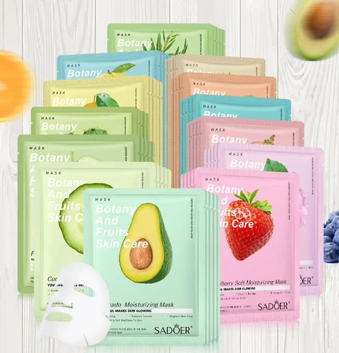 Facial Face Masks,Collagen Face Masks,Moisturizing face masks for dry skin,Exfoliating Masks,Hydrating Anti-Aging Facial Masks,Skincare Face Masks For All Skin Types.12 Sheets - Image 3